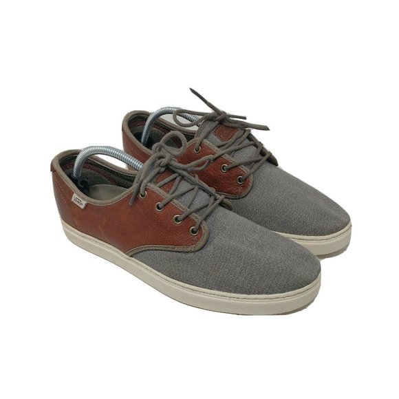 Vans Other - Vans OTW Leather Canvas Flat Bottom Lace Up Sneakers Men's Size 10.5